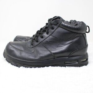 Nike ACG Shoes Men 11 Triple Black Leather Air Max Goaterra 2.0 Boots 365970-006